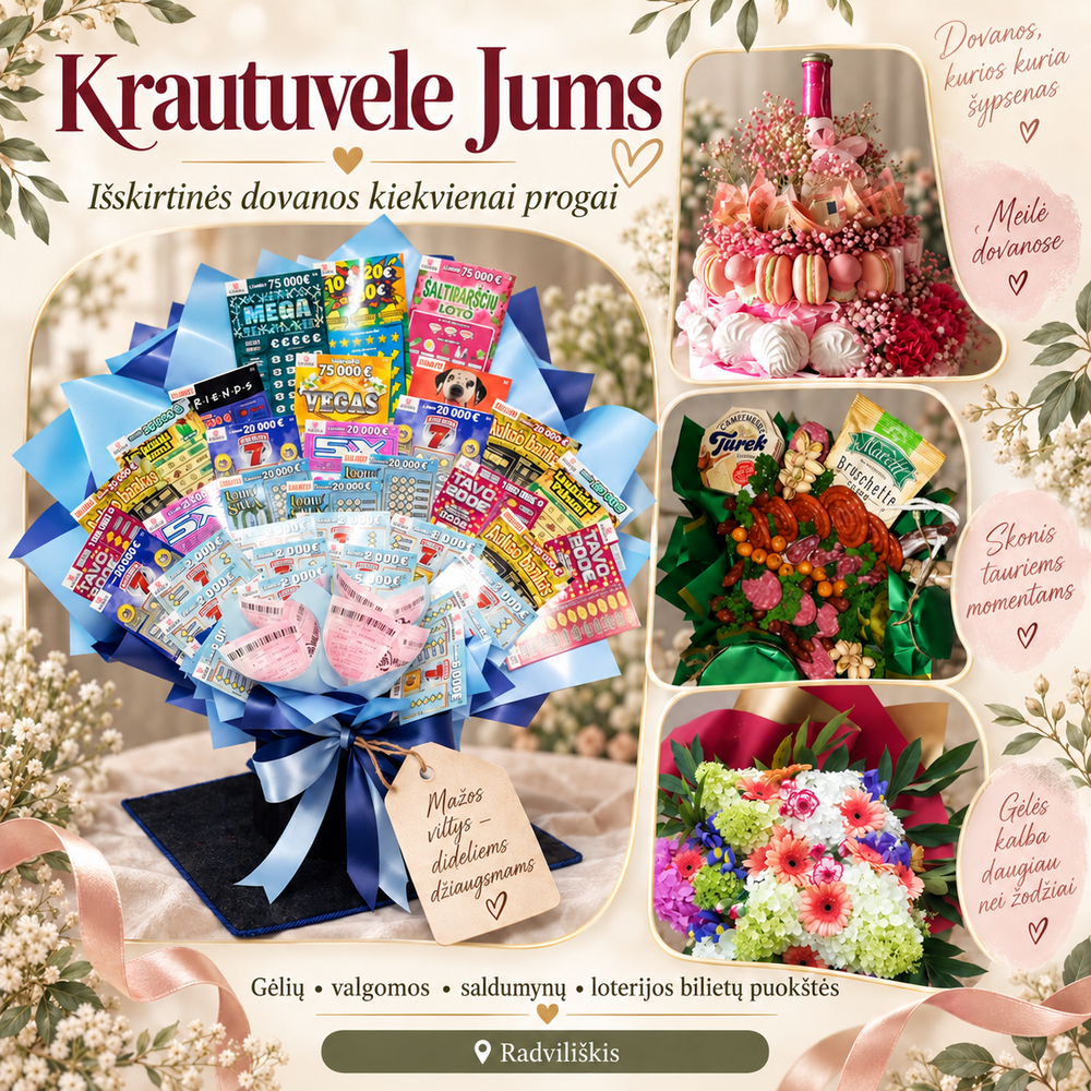 Krautuvele Jums – išskirtinės dovanos Radviliškyje