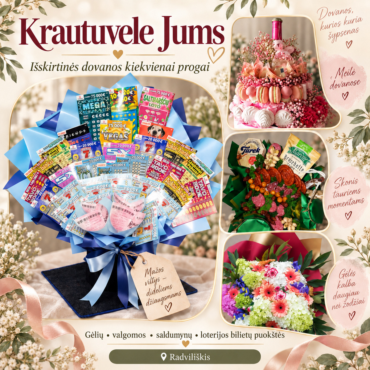 Krautuvele Jums – išskirtinės dovanos Radviliškyje